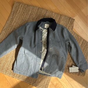 Bagatelle 100% cotton jacket with corduroy collar detail and floral lining